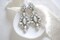 Vintage inspired crystal Bridal earrings with white opal and clear crystals, Special occasion earrings product 8